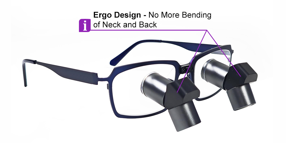 ErgoFusion Prismatic Dental Surgical Loupes  TTL 6.5x