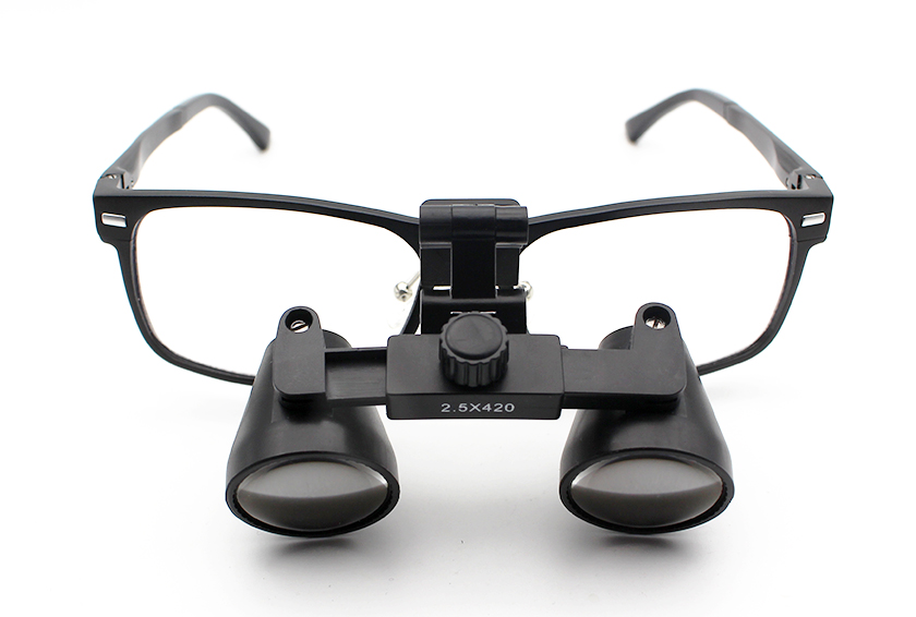 Dental Loupes Titanium Flip-Up 2.5x