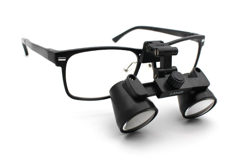 Dental Loupes Titanium Flip-Up 2.5x