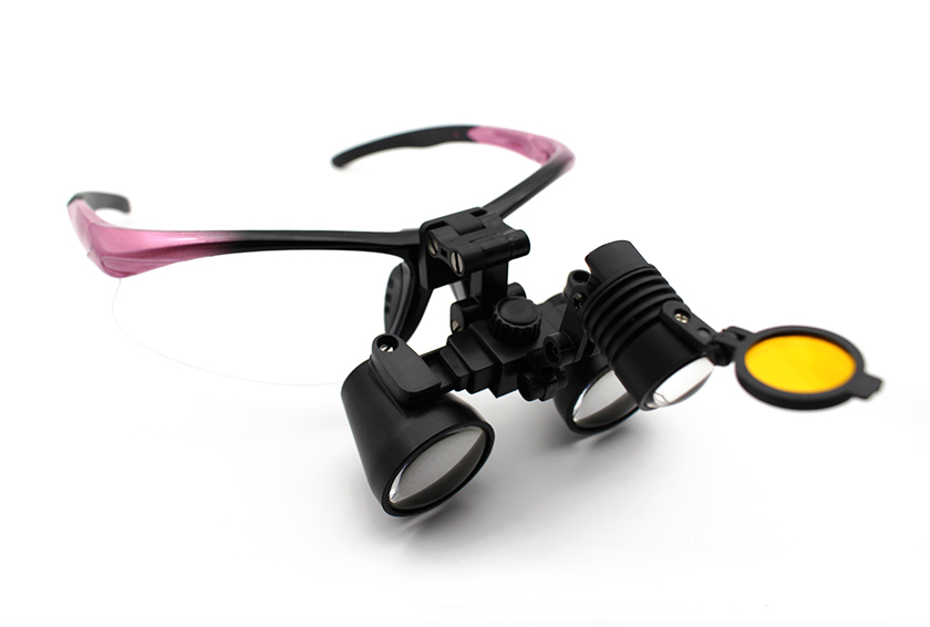Dental Loupes With Headlight Combo Pink