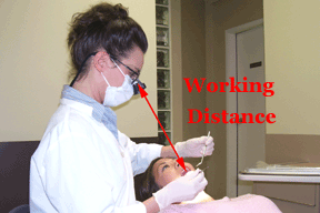 schultz dental loupes How to measure working distance